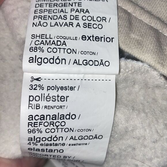 Puma Wm’s Sz XL Tan Cream Camouflage Drop Shoulder Cropped Hoodie Sweatshirt - Picture 5 of 5